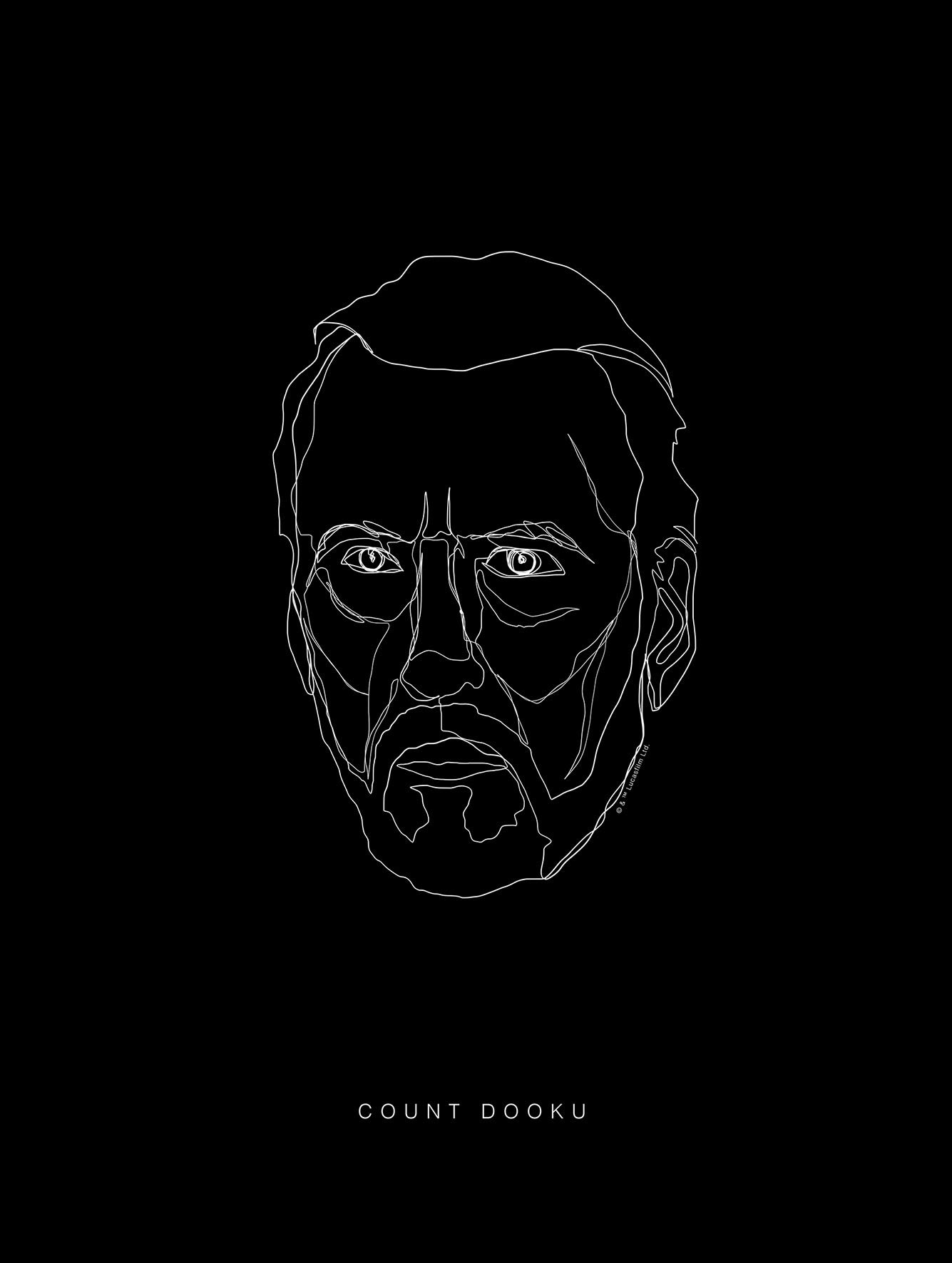 Komar Wandbild Star Wars – Count Dooku Dark Side, 50x70 Cm, Kunstdruck Ohne Rahmen