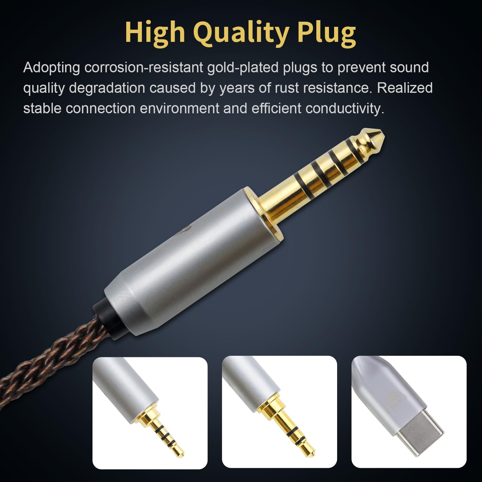 okcsc Cavo di conversione da maschio 3,5 mm a femmina 3,5 mm, convertitore jack per auricolari OFC, regolazione a bassa frequenza, resistenza regolabile, adatto per auricolari, cuffie, amplificatori,