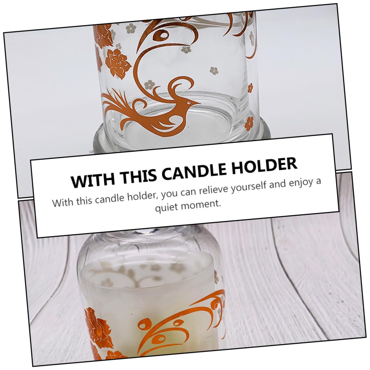 LALAFINA 2 Set Portacandele e Rilassante Design in Vetro per Candele per Decorazioni di Feste e Anniversari