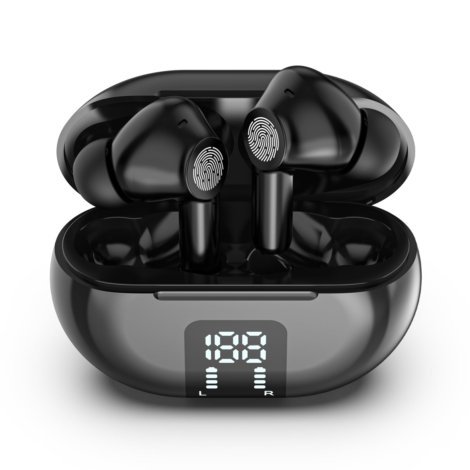 HTPREC Translation Earbuds,Offline Translation Noise Cancelling Wireless Earbuds,Real Time 144 Translation Languages Bluetooth Headphones,Fast Reaction Translation Device (Black)