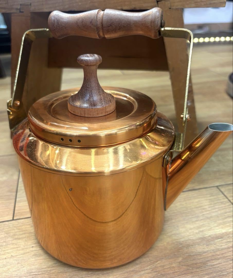 銅製 ケトル 蓋付き 木製ハンドル「MORIKO」の銅製やかん（コッパーケトル） Amazon | 森井金属 morico Copper Ware 銅製 日本製 コッパーケトル