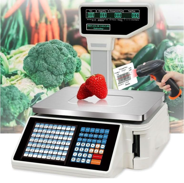 Báscula Digital Comercial con Impresora y Pantalla LCD miniatura 2