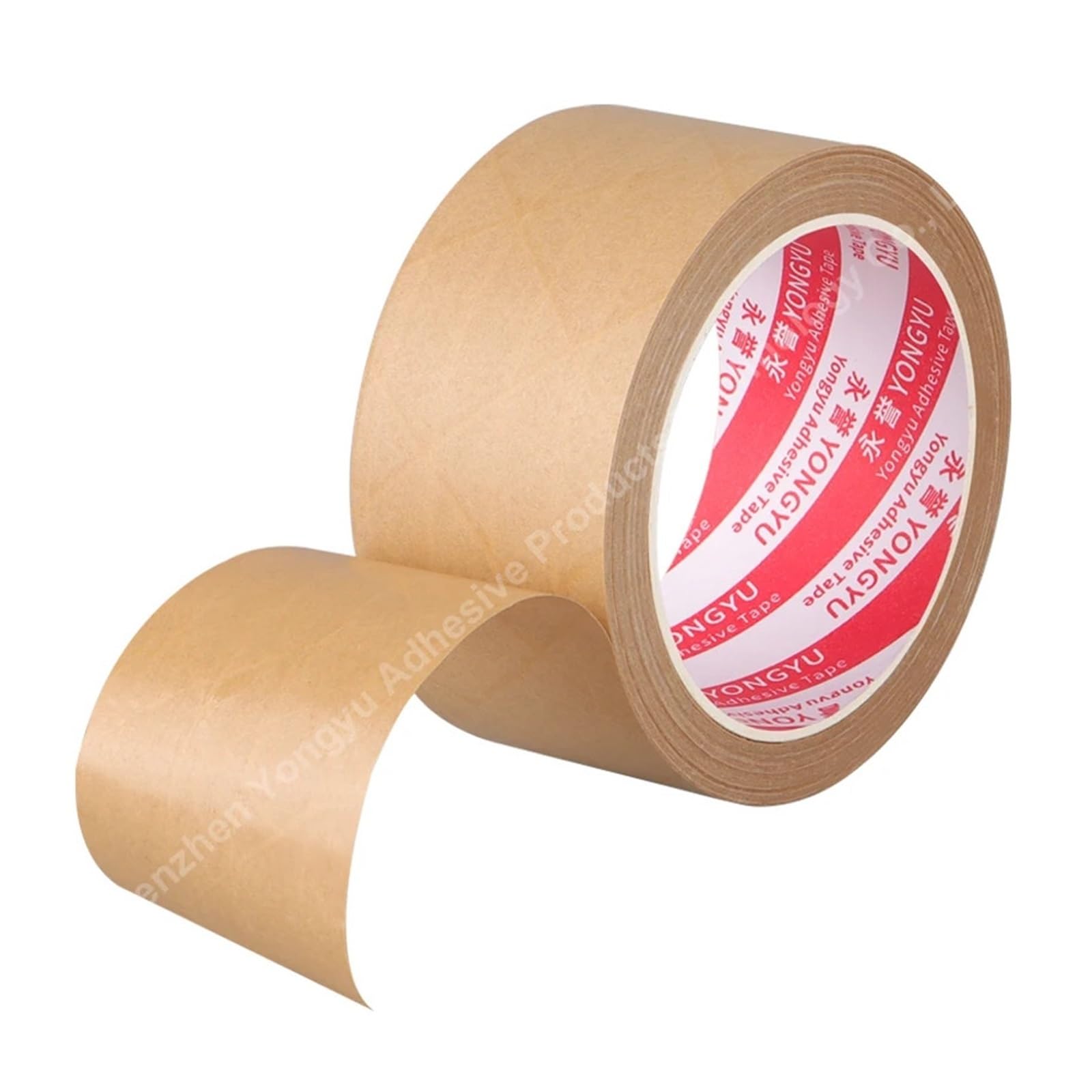 Mehrzweckband, Viskositätsbraunes Kraftpapierband, selbstklebendes, reißfestes, faserverstärktes Klebeband for versiegelte Kartonverpackungen(0.13MM*24MM,50M)