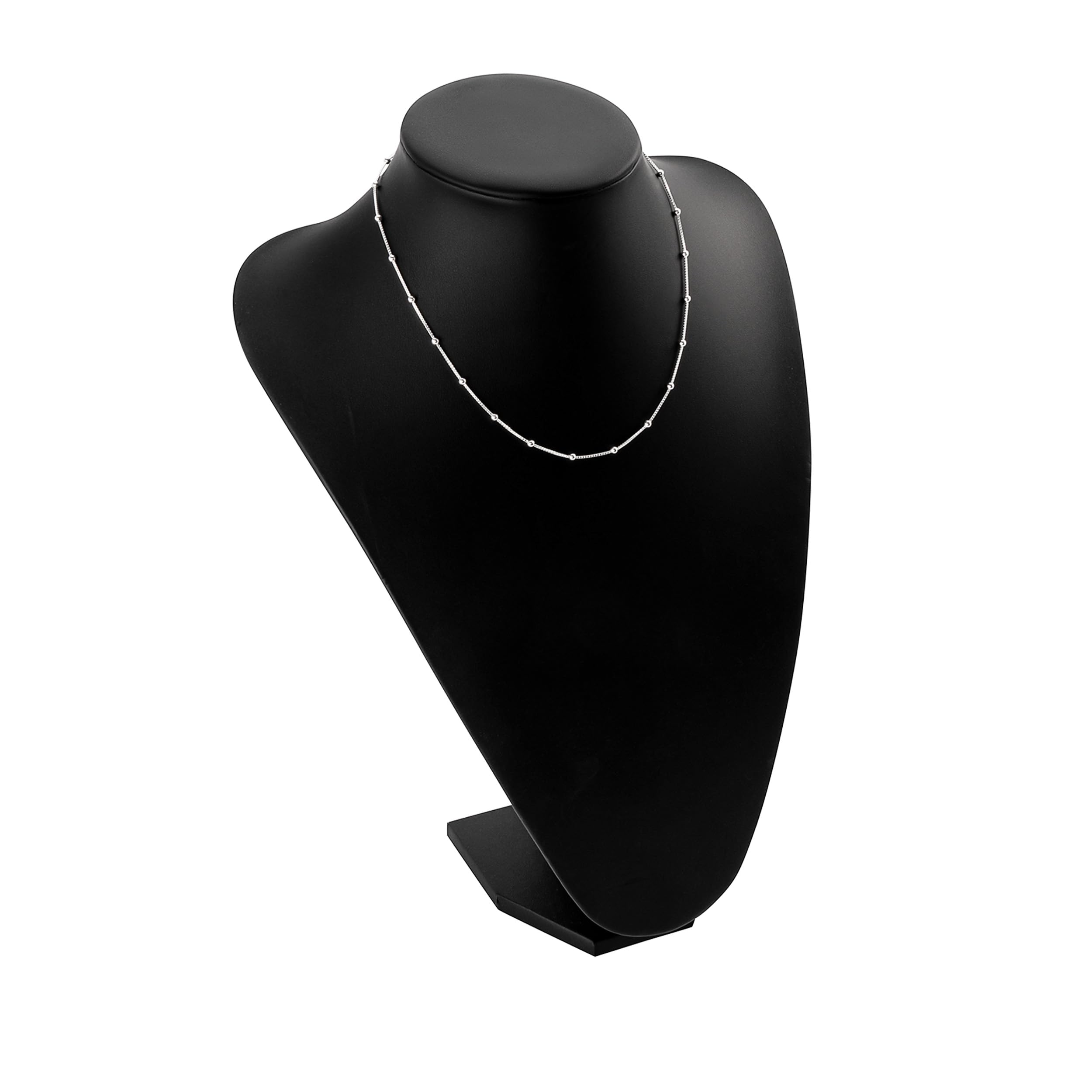 NKlaus plata 925 collar de plata de ley 45cm cadena veneciana con 24 bolas 1876