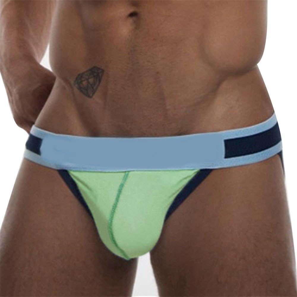 ZHOUBA Sexy Jock Straps Men G-String Thong Underwear Underpants Low Rise Boxers Briefs