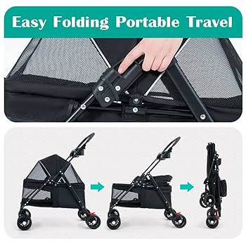 Amazon.co.jp: 小型犬用乳母車 ペット用ベビーカー 猫 犬用, 犬