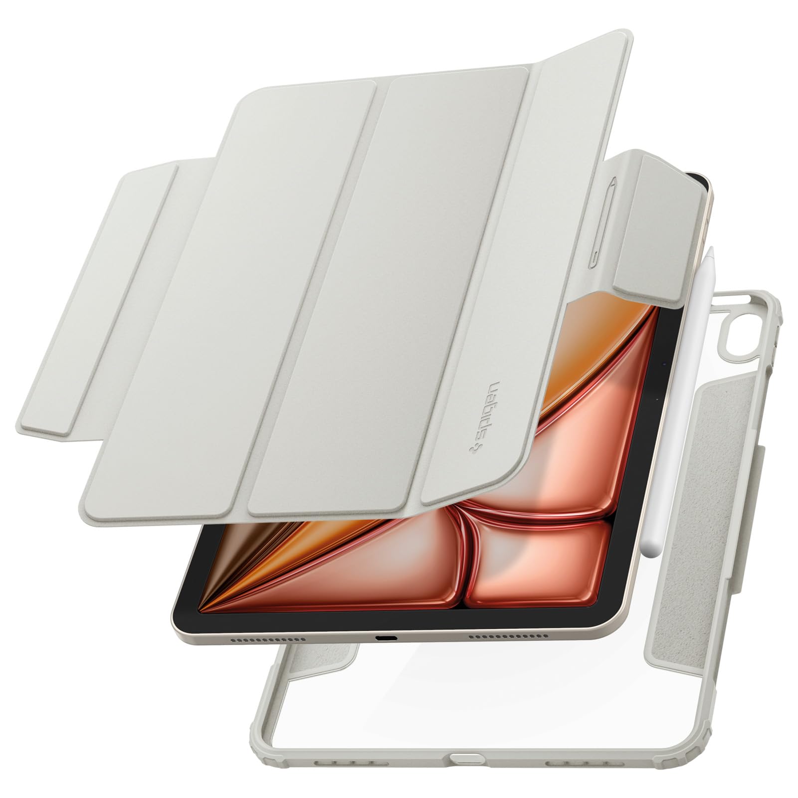 Spigen Air Skin Pro Full Cover Folio Case Compatible with iPad Air 11inch M2 (2024) / iPad Air 10.9inch 5th Gen(2022) / 4th Gen(2020) [Pencil Holder] [Magnetic Flap] - Gray (B0BWGVJ87H) Amazon Price History, Amazon Price Tracker