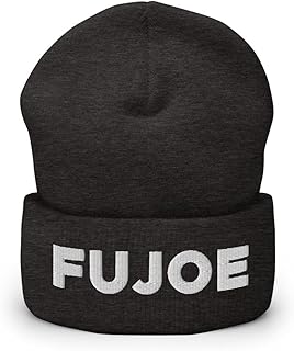 FUJOE Hat (Embroidered Cuffed Beanie) Anti Joe Biden Dark Grey