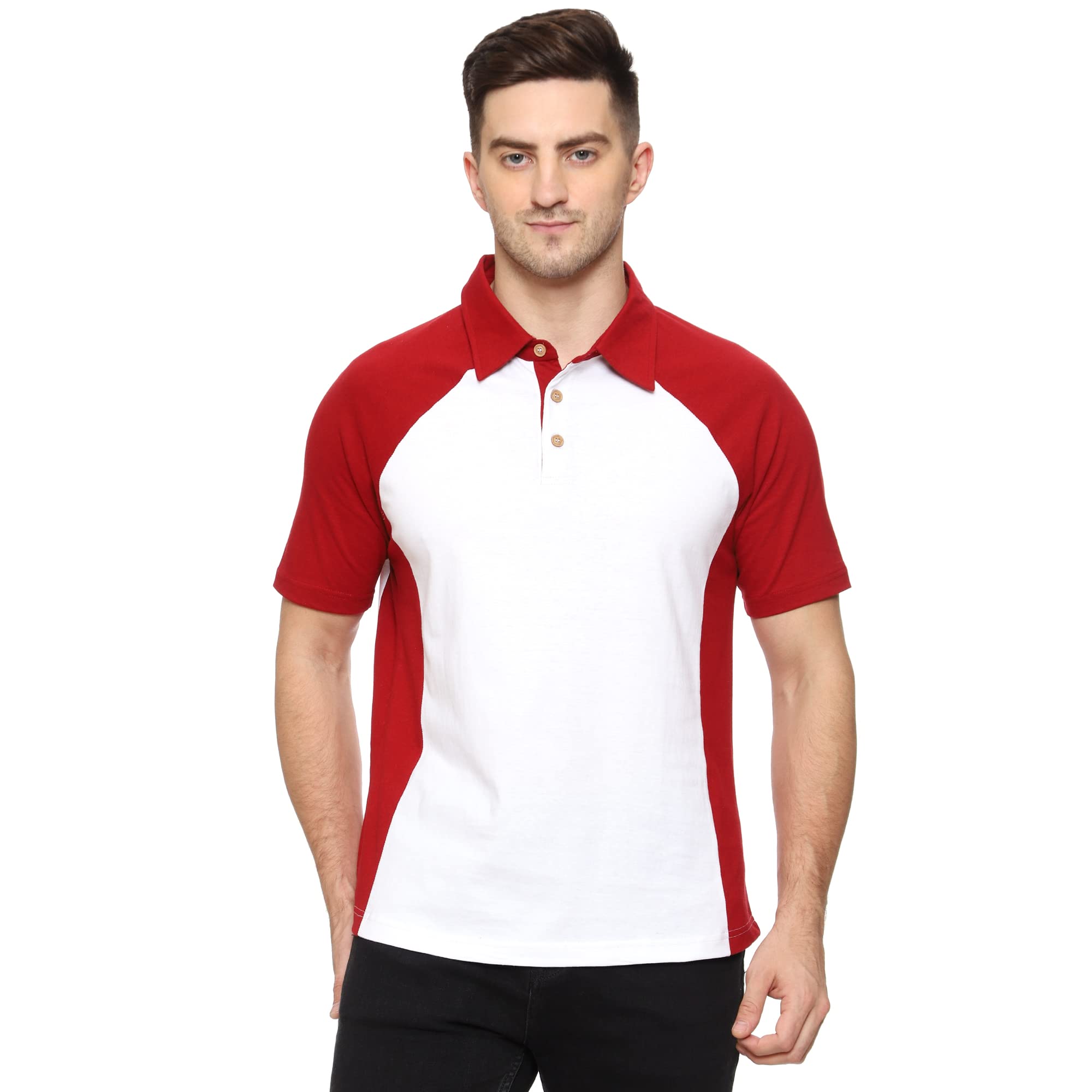 roarers |Men |Polo Neck| 100% Cotton | Double BIOWASHED Sinker Jersey Fabric Multicolor |Tshirt-picture-2