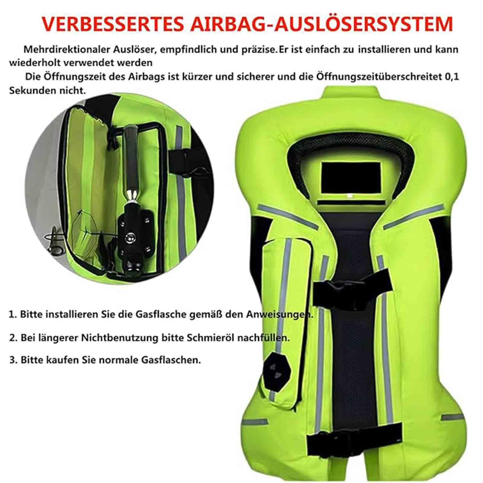 Chaleco de seguridad inflable reflectante para motocicleta para hombres y mujeres, equipo de protección transpirable ajustable para motocross, regalo ideal para ciclismo