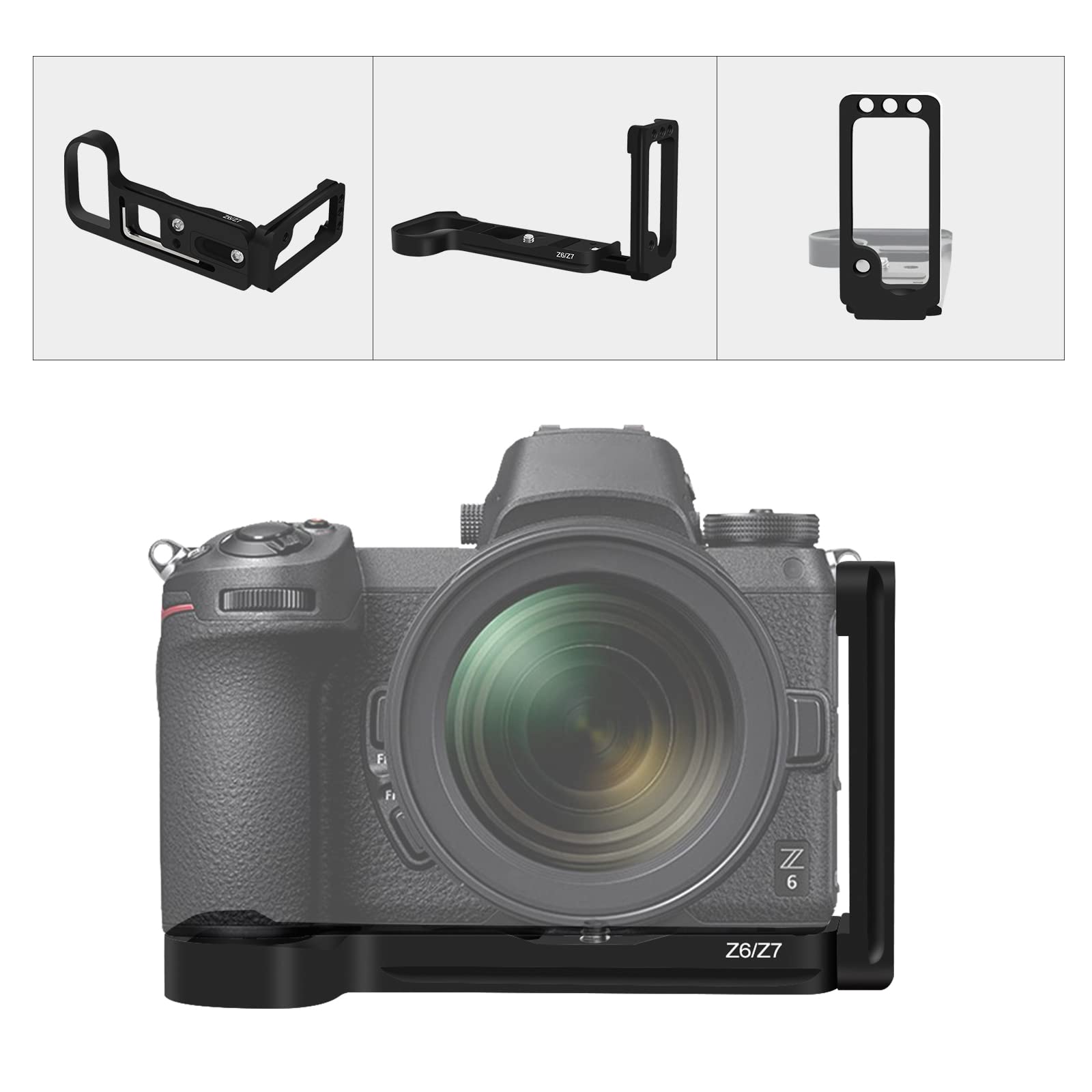 Versión Extendida Z6/Z6 II/Z7/Z7 II Soporte De Soporte De Cámara De Placa L De Liberación Rápida para Nikon /Z6 II/Z7/Z7 II/