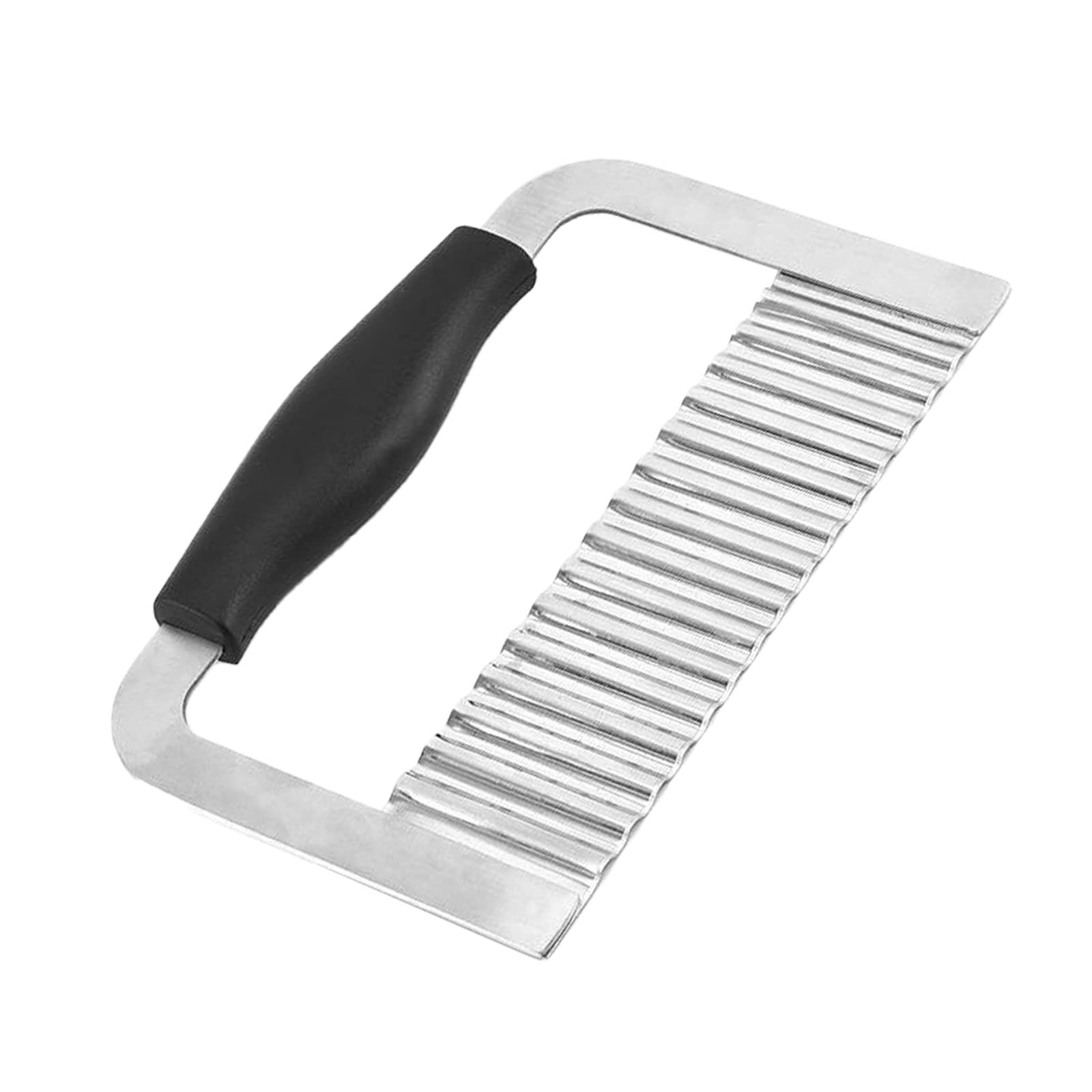Stainless Steel Potato Crinkle Cutter Vegetable Wavy Blade Cutter Crinkle Cut Slicer for Chips French Fries Vegetables Fruits