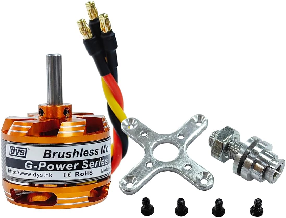 DYS D3530 1700KV 1400KV 1100KV 5.0mm Brushless Outrunner Motor 2-4S for Multi-Copter/Fixed-Wing Aircraft/Helicopters (D3530 1400KV)
