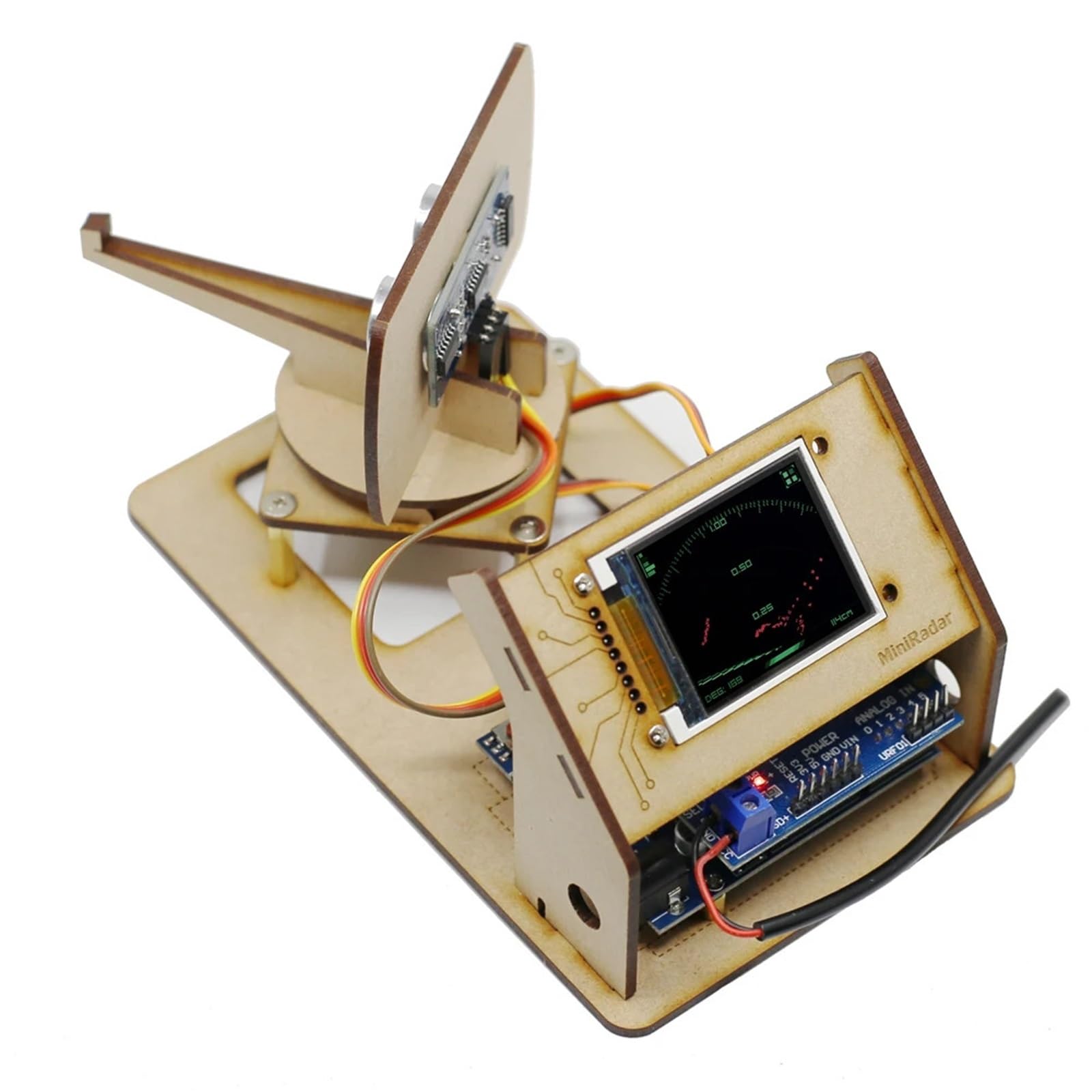 Mini Radar Ultrasonic Radar Maker Progetto Arduino Open Source Robot di rilevamento dello schermo LCD Tft(Only Frame)