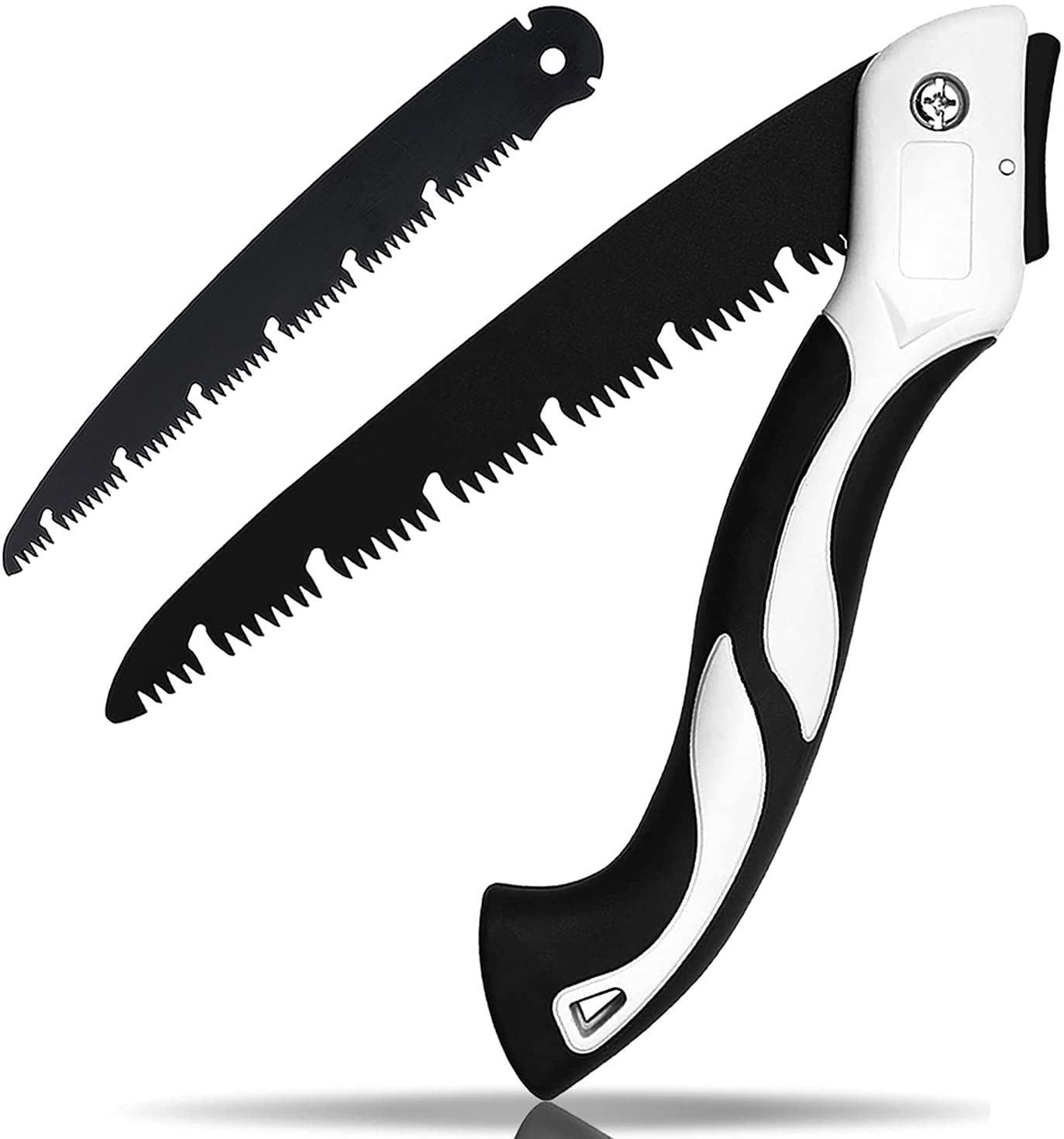 HYLAN 12"Hand Pruning Saws,Folding Hand Saw,SK-5 Carbon Steel Blade,Triple Cut Teeth, Secure Lock Comfort Non-slip Grip for Camping,Trimming Tree Branches,Cutting Dry Wood,Sawing Bon