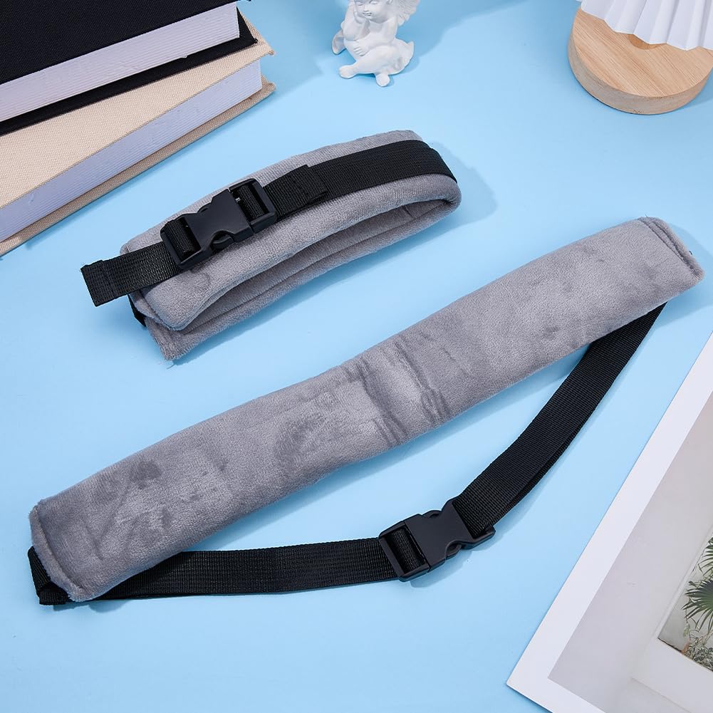 SUPERFINDINGS Correas para silla alta, arnés gris para trona de 134 cm, cinturón ajustable para niños pequeños con cierres de plástico, correa de seguridad para cochecito, silla alta, cochecito