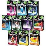 Fantasia Herbal, Hookah Shisha Flavors, Tobacco & Nicotine Free, Fruit Variety Pack, 50-Gram (Pack of 10) F10