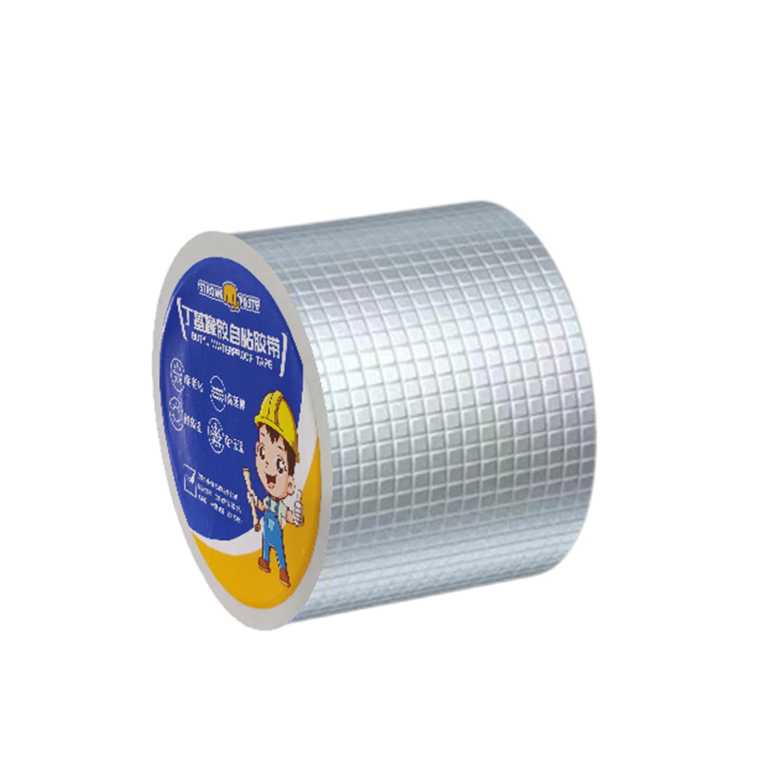 Cinta Adhesiva De Aluminio Impermeable,Cinta De Goma De Butilo,FáCil De Aplicar Y Quitar,Duradero,Anti-Ultravioleta,para Sellar Y Fijar En El Agujero De La Piscina,Tubo,Techo,Caravana,BañO