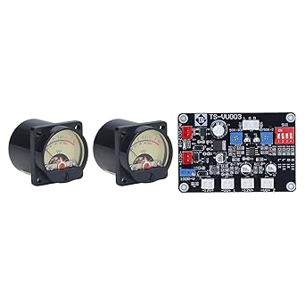 VU Panel Meter Power Amplifier, VU Meter ABS PCB With Driver Board Cable for DIY Recording Studio Medical Equipment