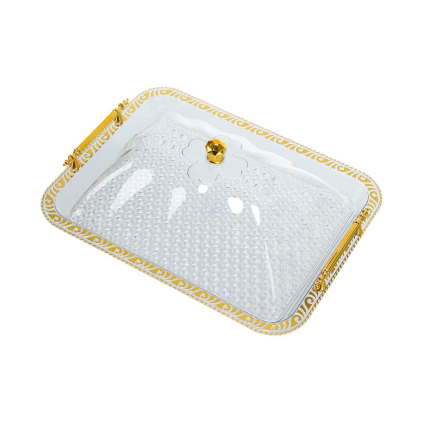 KIXZSAZ Breakfast Tray Serving Dishes Plate Living Room For Entertaining Guests Especially During Festive Occasions Rectangular Food Tray Coffee Table Decor