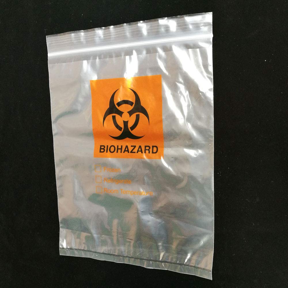 3 Layers PE Chemical Biological Waterproof Packaging Bag, Biological Specimen Bag, Sealable Bag, Storage Bag for Biochemical Materials 50pcs (25cm35cm)