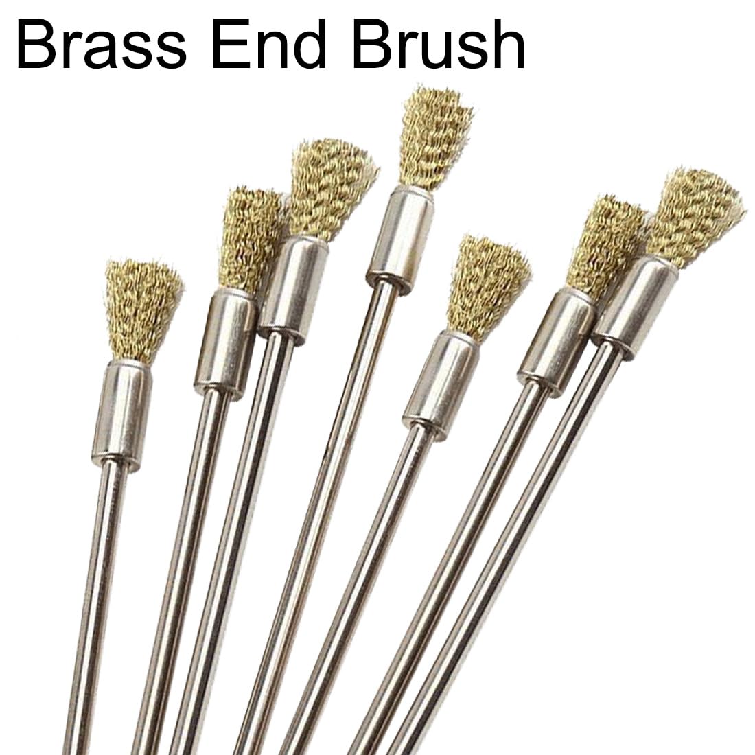 Brass End Brushes - 20 Pack, 1/8" Shank -4 Brass End Brushes - 20 Pack, 1/8" Shank -4
