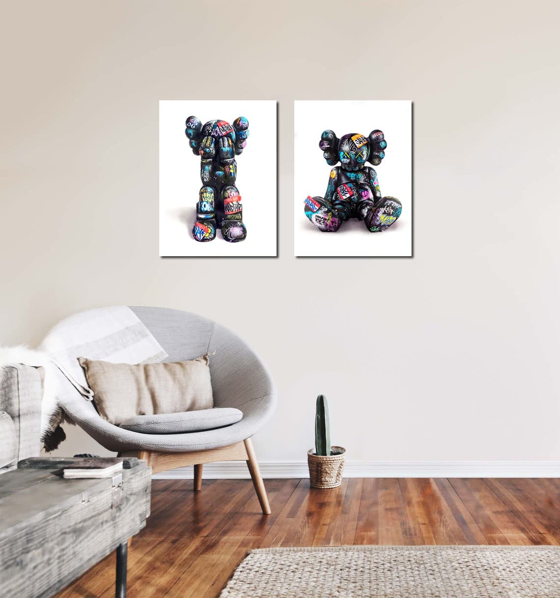 限定マット額装品4セット/Kaws （カウズ ） 限定マット額装品4セット