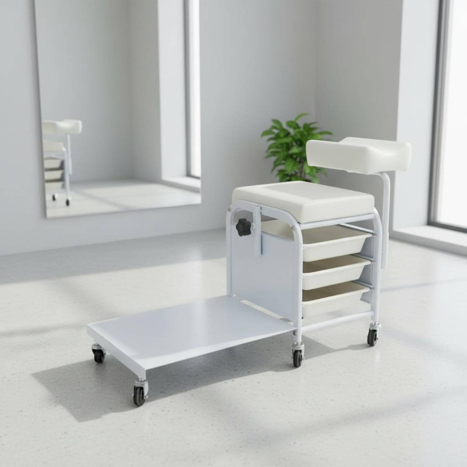 Milageto Carrello per Salone di Bellezza Carrello Estetico Trolley Organizzatore Carrello Porta Prodotti con Vassoi Ordinati Accesso Immediato Struttura