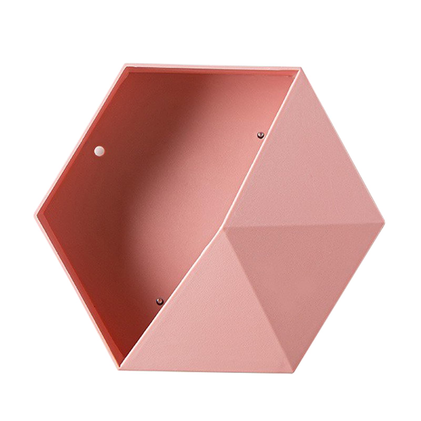 Hexagon Wall Planter Shelf, Hanging Wall Planter for Indoor Plants Multifunctional Storage Box Modern Wall Flower Pots for Dining Room Wall decor(Pink)