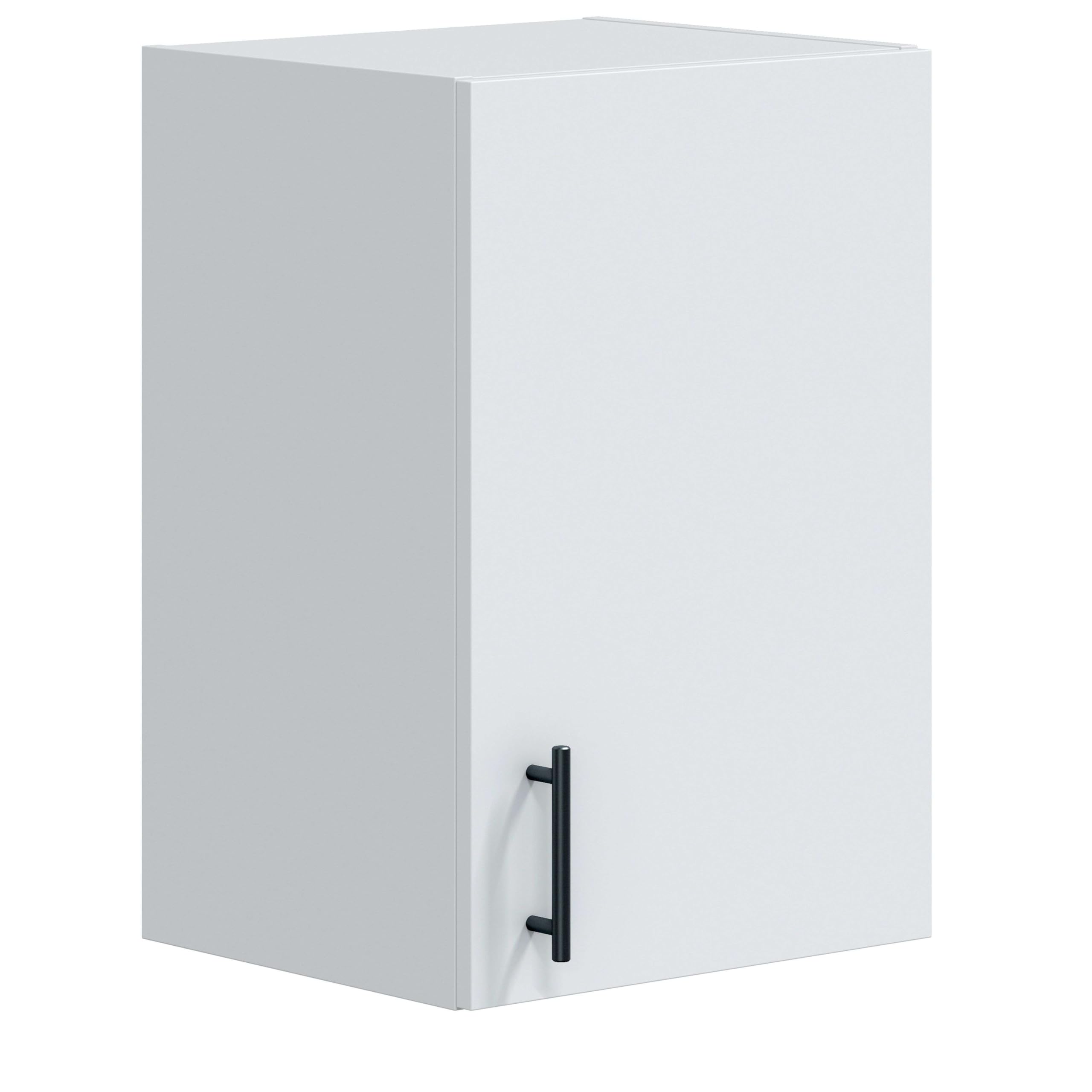 Bricohabitat Módulo Alto de Cocina para Colgar 40 cm Mueble Alto Cocina Moderna Kira en Blanco Brillo 40x59x34 cm