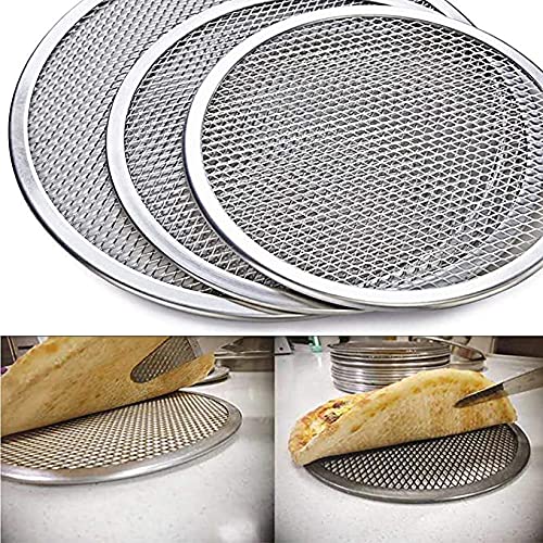 Paquete de 4 Rejillas para Pizza, Bandeja para Pizza, Bandeja para Hornear Redonda, Utensilios para Hornear, Herramientas de Pizza para Horno, (8, 9,10,11 Pulgadas)