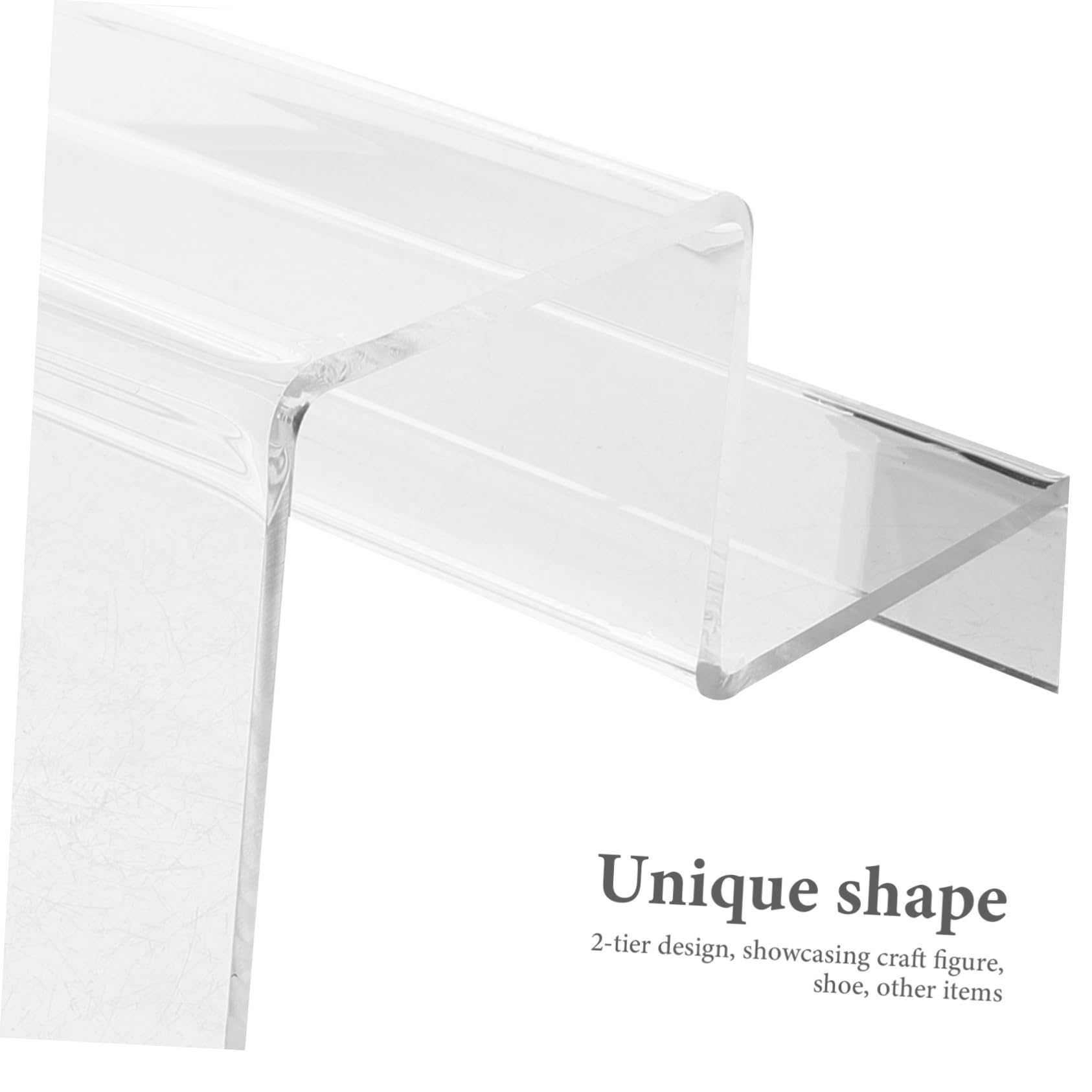 Alipis 4 Stück Acryl Display Riser Stufig Transparenter Aussteller für Figuren Schmuck Parfüm Make Up für Einzelhandel und Messen Platzsparend und Praktisch