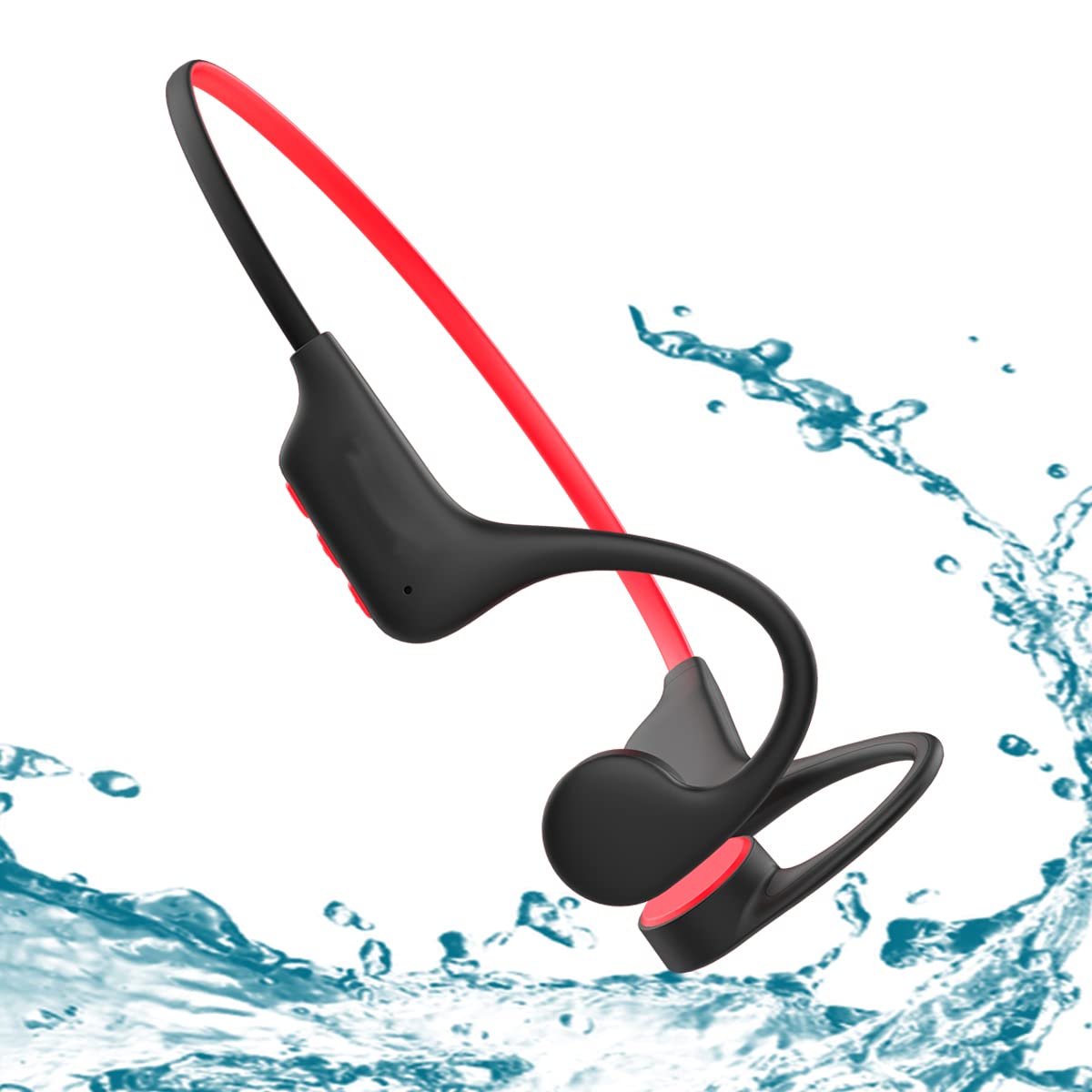 Przewodnictwo kostne, bezprzewodowe słuchawki Bluetooth, IPX8, wodoodporne, sportowe słuchawki, odtwarzacz MP3, odtwarzacz muzyczny do pływania, biegania, treningu, pamięć 16 G, otwarte ucho,