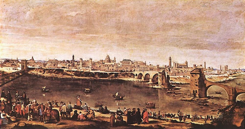 Impression prints toile vue de Saragosse Velazquez peinture murale