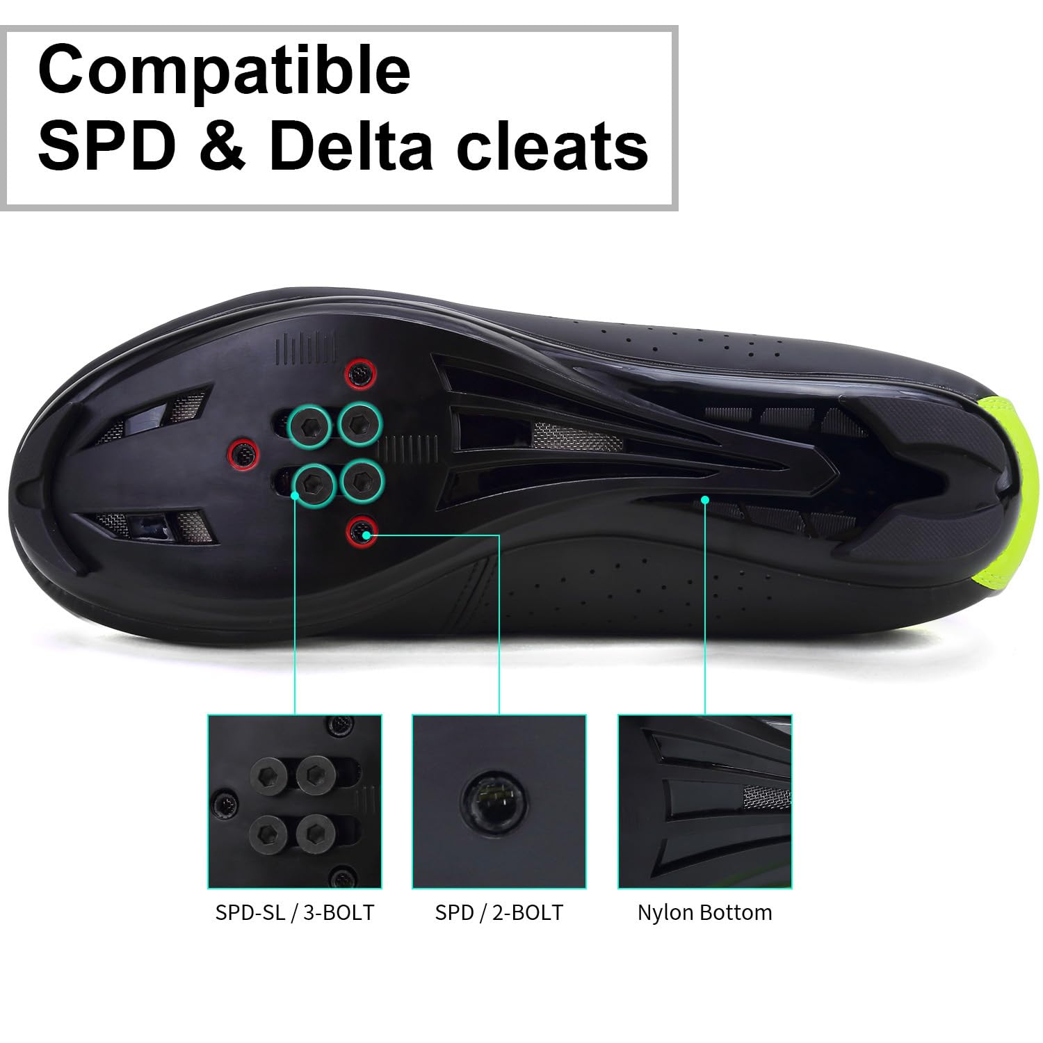 Hixingo Fahrradschuhe Herren MTB Radsportschuhe Rennradschuh Mountainbike Schuhe Sneaker Atmungsaktive Indoor Outdoor-Radschuhe Fahrrad Schuhe, SPD/SPD-SL Kompatibles