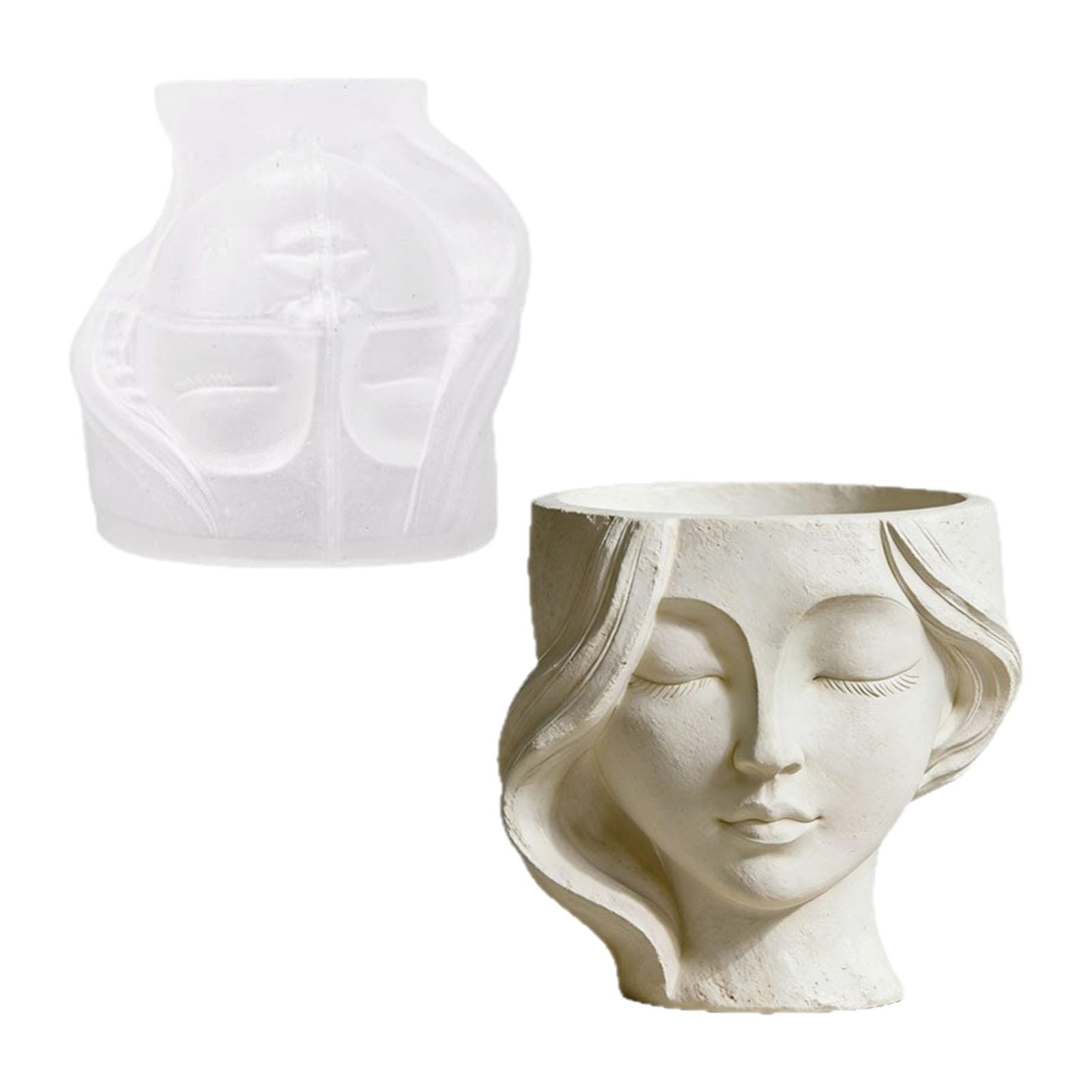 LXJLXD Beauty Lady Shape Silicone Molds for Making Holder Pen Cup Gypsum Flowerpot Home Decoration Resin Art Handicraftsman Render Cast