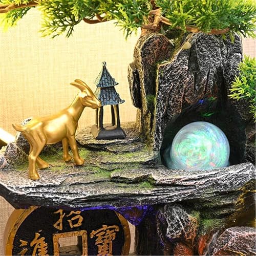 Fontaine de Table Zen avec Roue Décorative pour Salon
