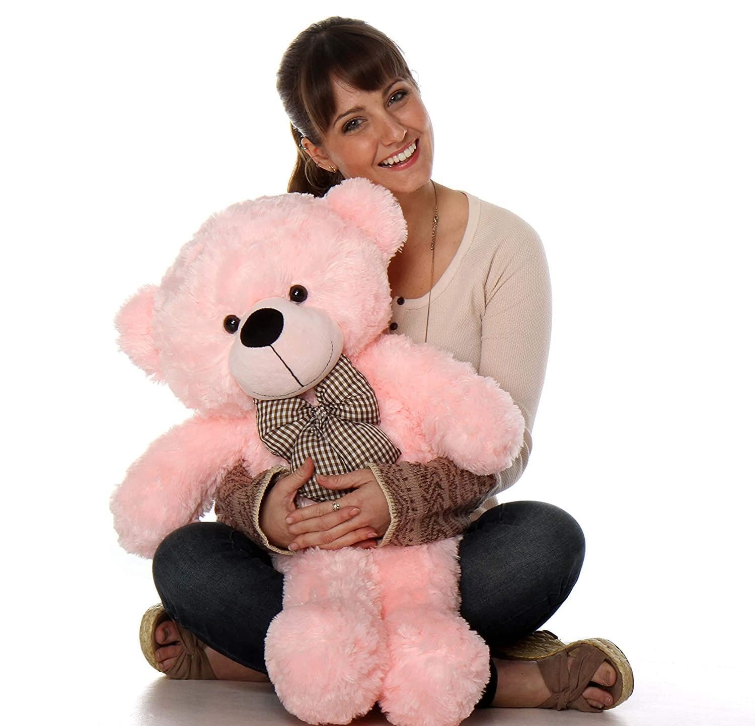 TAS Teddy Bear 3 Feet Plush Cute Soft and Cuddly Toy with Neck Bow Color Lovable Huggable Teddy for Wife, Girlfriend Ideal Birthday Anniversary Valentine Gift 91 Cm (Peach) (B0CT5T384R) Amazon Price History, Amazon Price Tracker