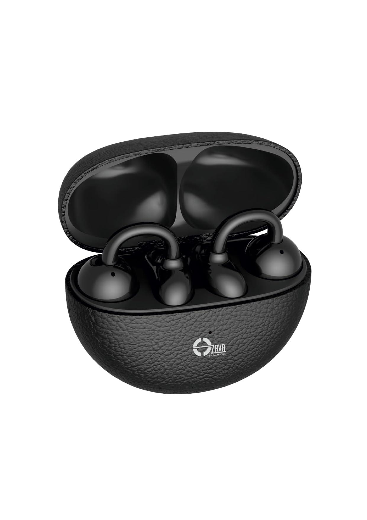 Wireless Open Ear Earbuds with Clip Design, Up-to 40H Playtime, Dual Device Pairing, ENC,13mm Driver, BTv5.3 (Black)