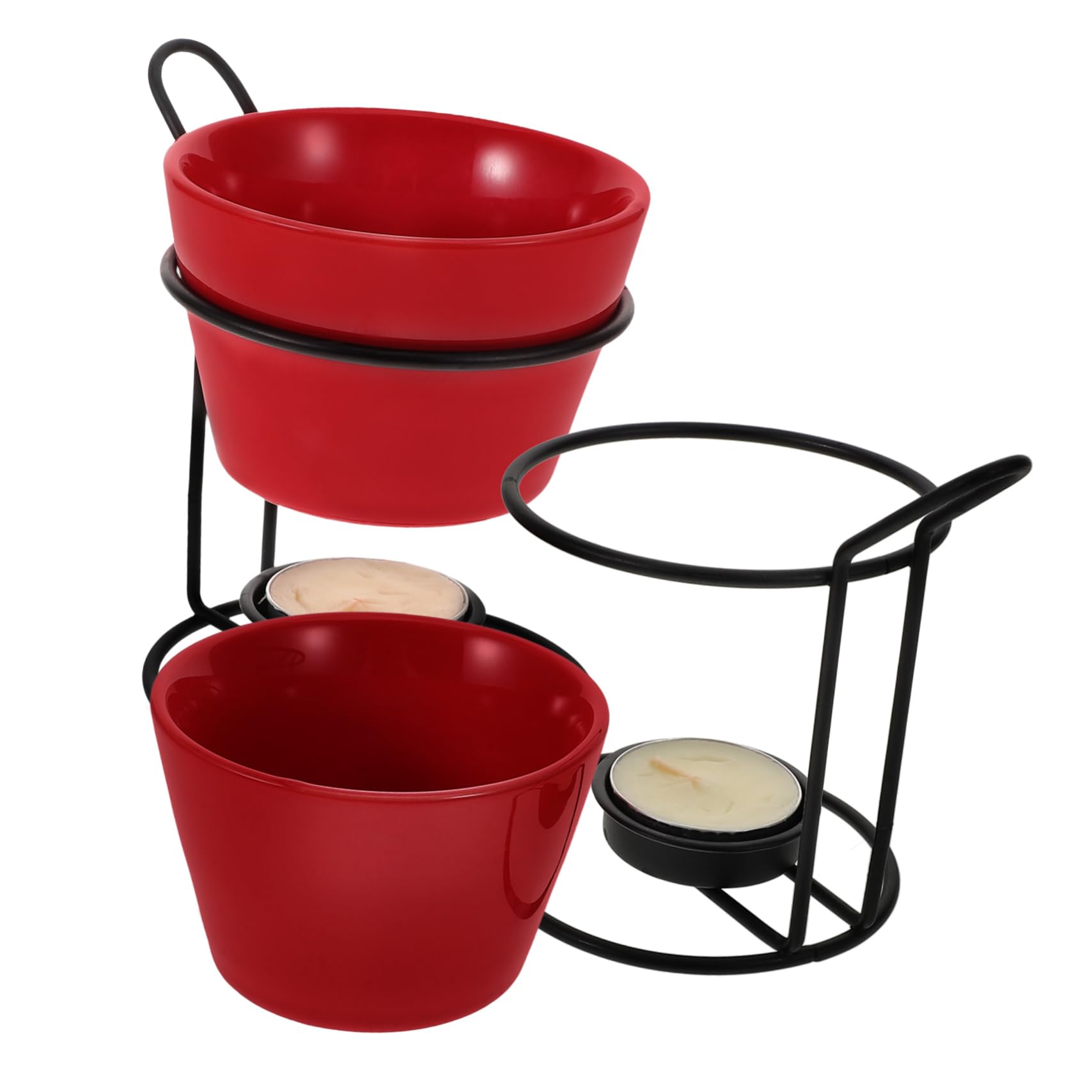 PRETYZOOM 2sets Ceramic Butter Warmer Melting Pot for Chocolate Cheese Efficient Melting for Parties and Gatherings