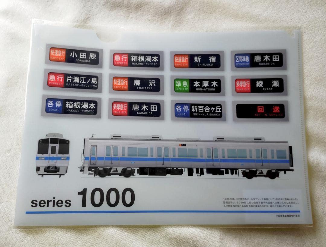 Amazon.co.jp: 小田急電鉄車両行先表示(方向幕 A4クリアファイル 1000
