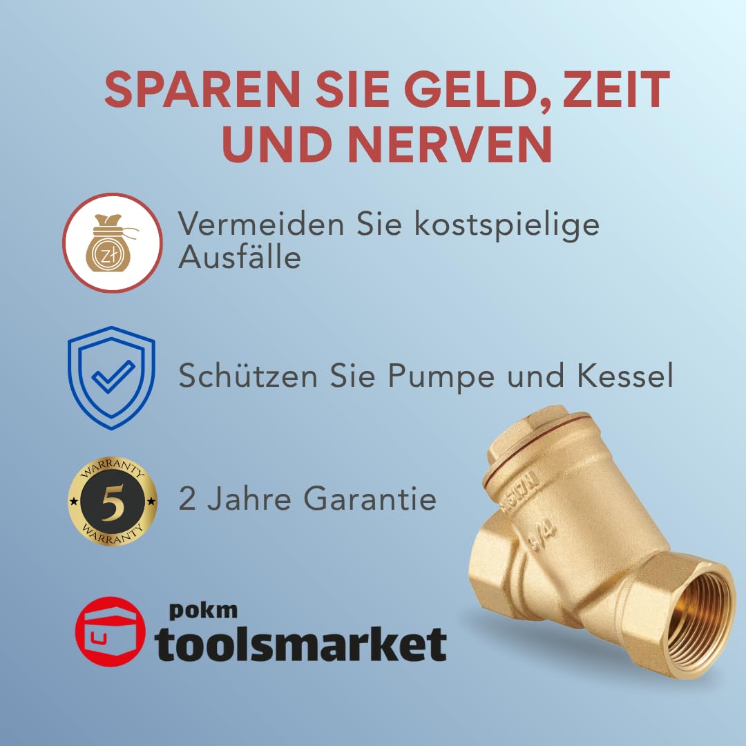 1 1/4" DN32 Schrägsitzfilter Messing Y-Filter Schmutzfänger für Wasserleitung & Heizung | | Robuster Schmutzfänger für Trinkwasseranlagen