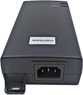 Poe Texas 60 watt PoE Injector - 802.3bt PoE++ Single Port 4-Pair Power Over Ethernet Injector - Active PoE Adapter with 55V 60W Output - 10/100/1000 Gigabit Data - Mode A/B Wall Mount Plug & Play