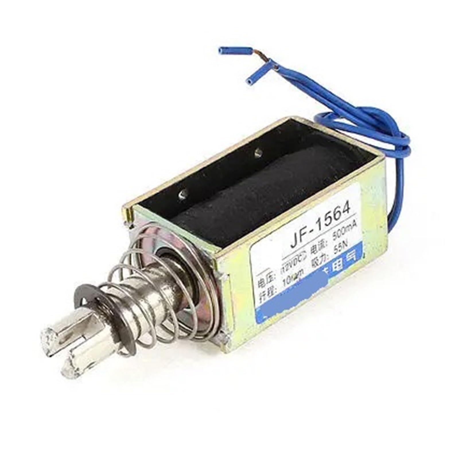 AARTERZZA JF-1564 DC 12V/DC24V 500mA 10mm 55N Pull Type Open Frame Solenoid Electromagnet(DC12V)