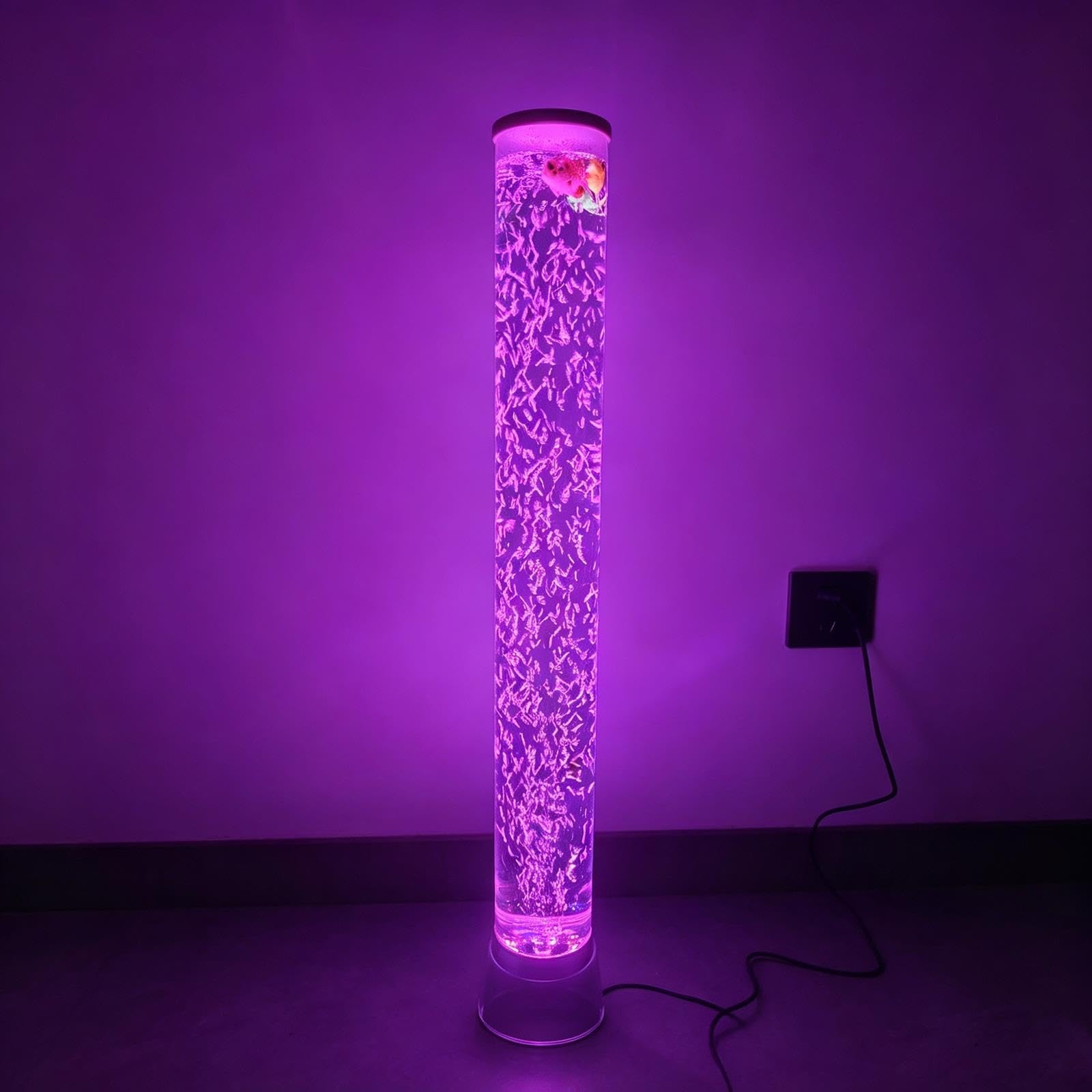 Lampadaire de Lampe À Lave À Tube À Bulles Faux Aquarium de 3,3 Pieds