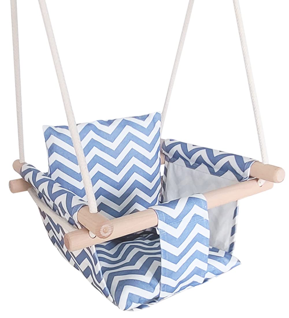 Kids Baby Canvas Swing Seat With Rope Toddler Swing Hanging Basket
