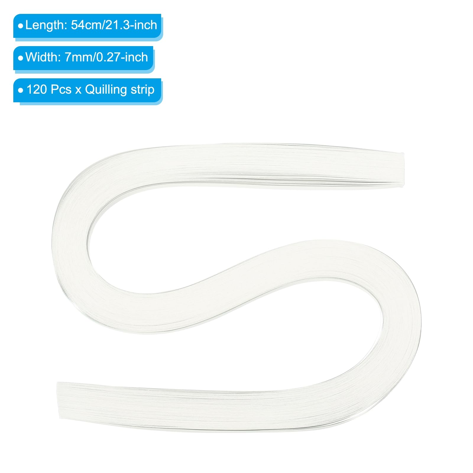 PATIKIL Quilling Strips Paper 120pcs 9/32"(7mm) 54cm Origami Paper Quilling Strip for Art DIY Hand Craft Christmas Milky White - Image 2