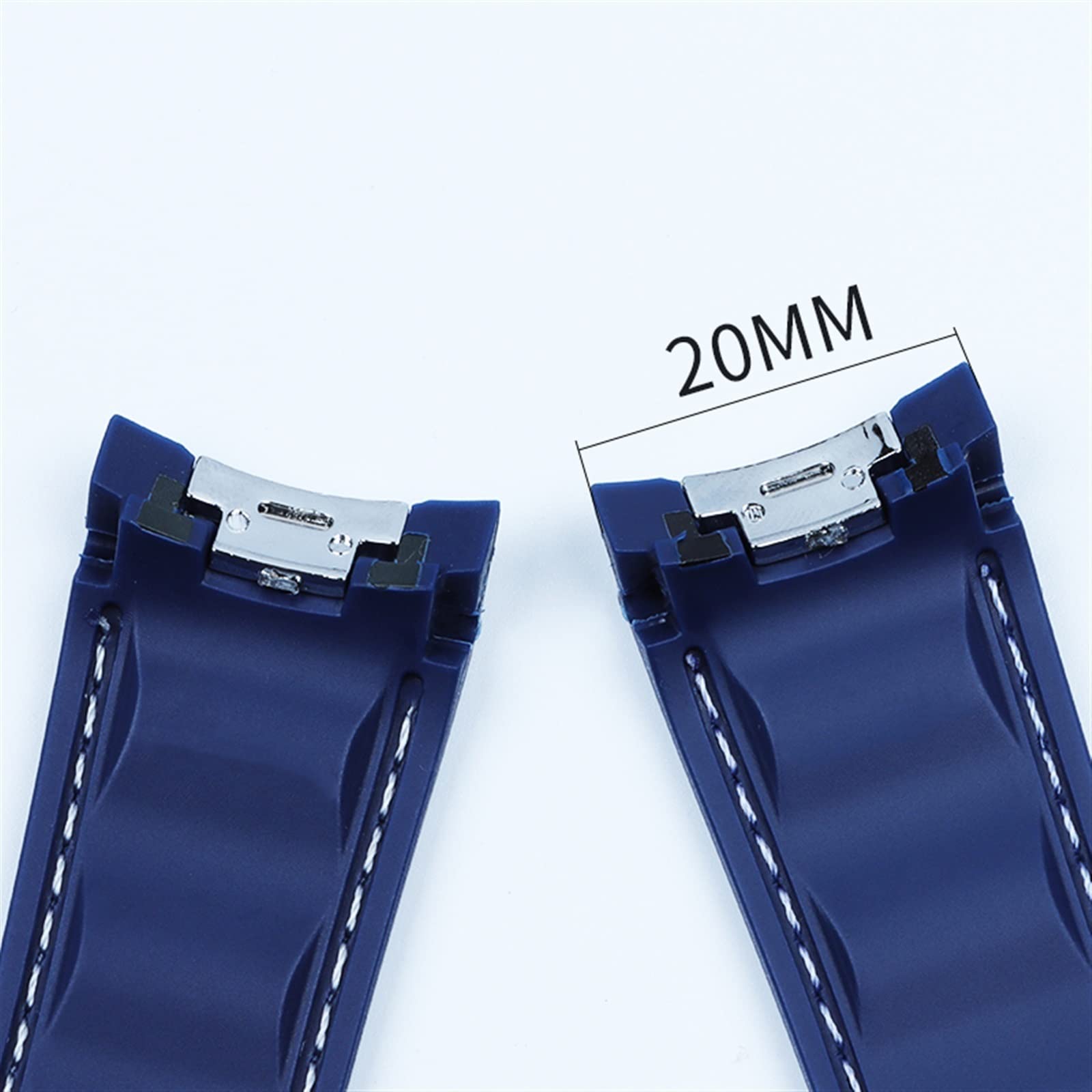 20 mm Gummi-Uhrenarmband für Seamaster 300 AT150 Aqua Ultra Light 8900 Stahlschnalle