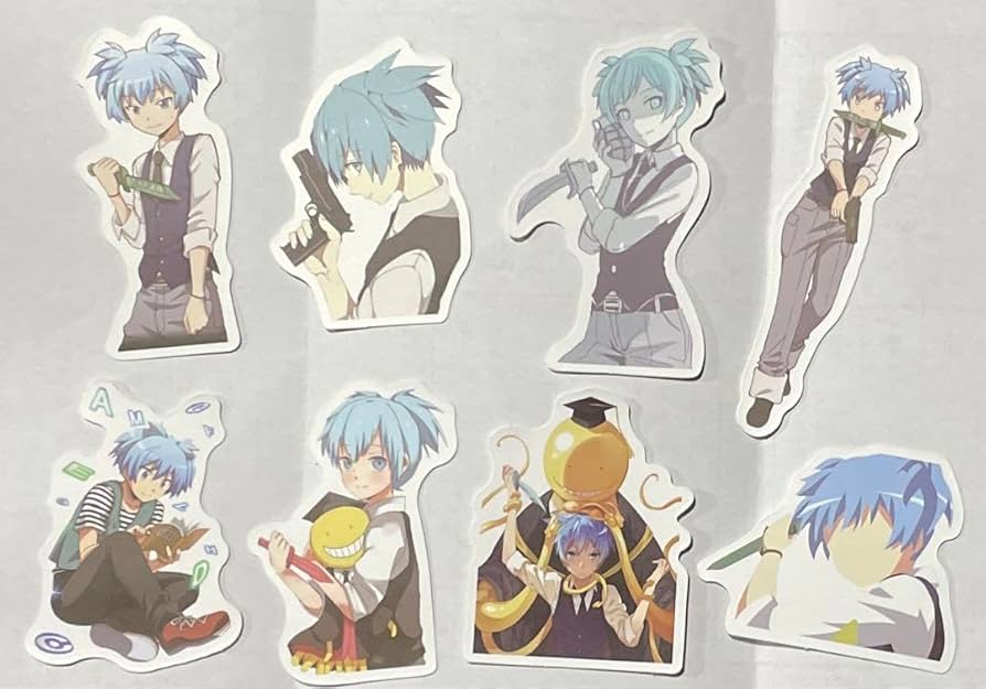 暗殺教室 赤羽業 ステッカー Amazon.co.jp: 暗殺教室 赤羽業 潮田渚 茅野カエデ 奥田愛美
