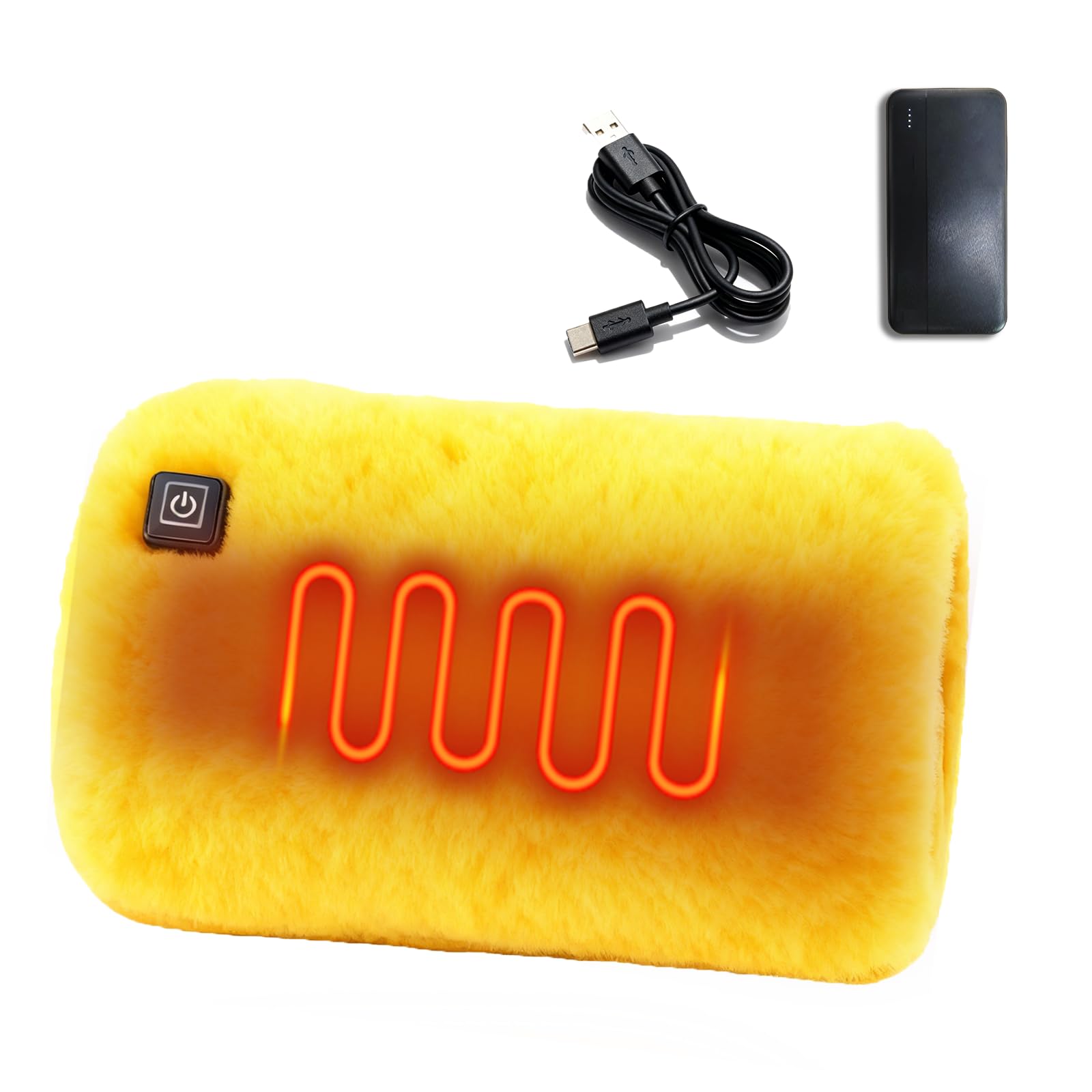 Calentador de manos eléctrico, guantes calefactables con batería de 10000 mAh, calentador de bolsillo reutilizable, 3 niveles de calor para mujer y hombre, alternativa sostenible a los productos